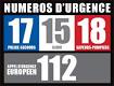 numeros d'urgence